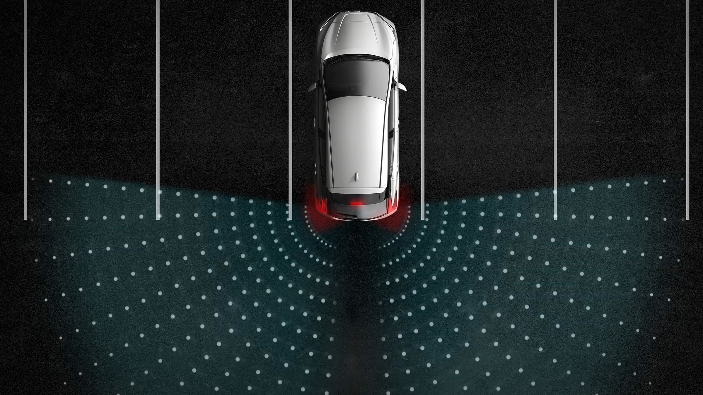 Illustration de l’alerte de détection d’obstacle transversal arrière